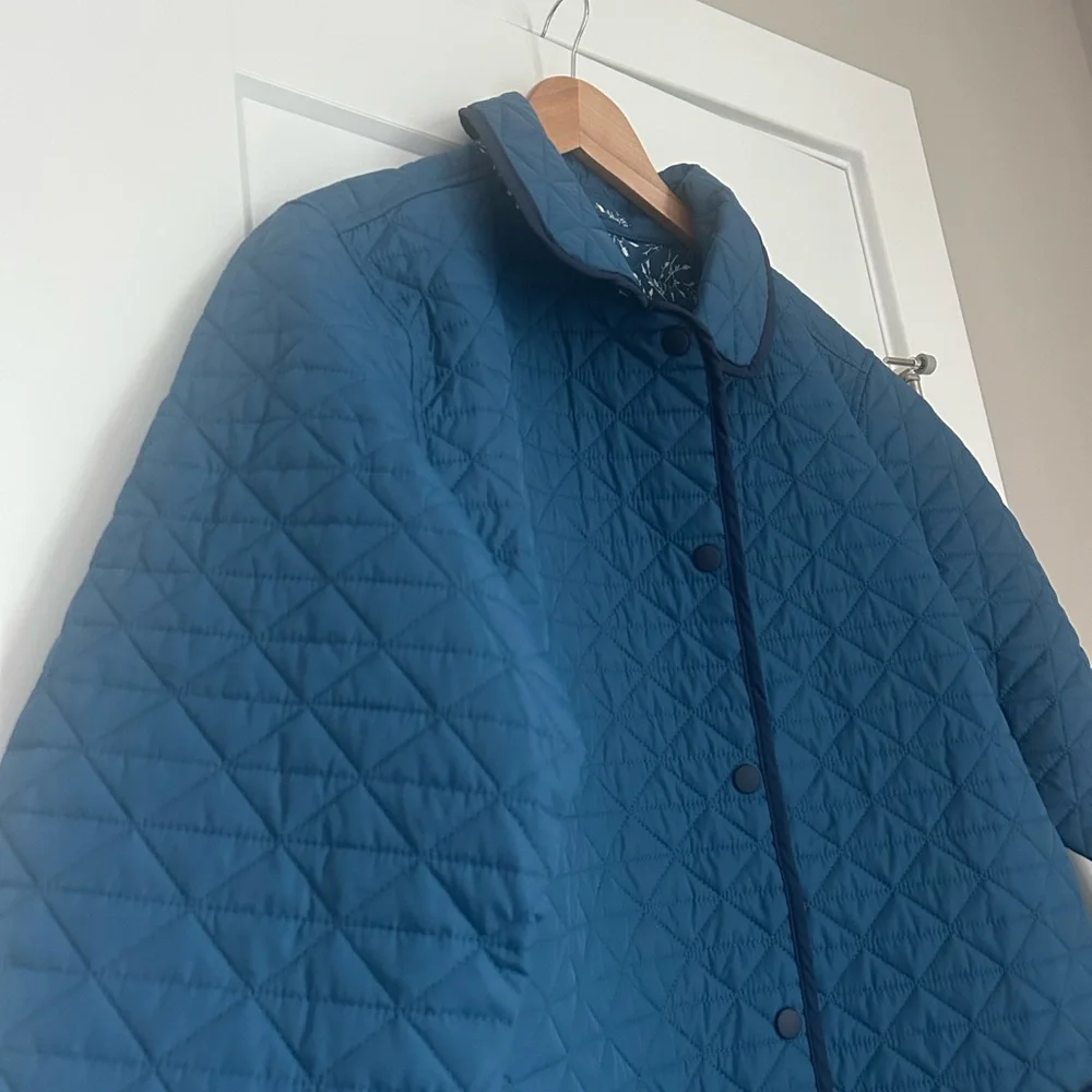 Lands End Women Reversable Insulated Barn Coat size XL - Picture 7 of 9